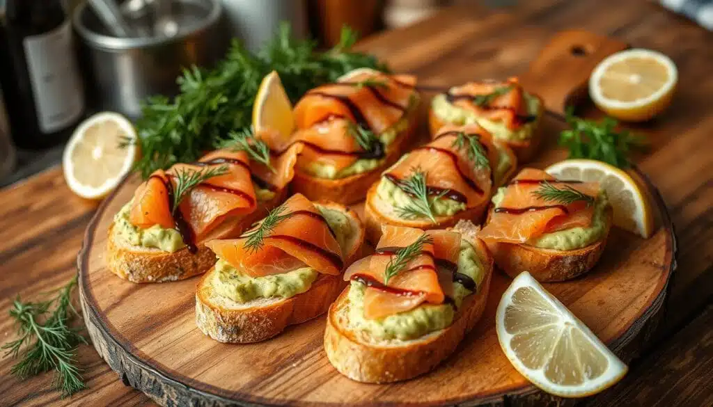 Smoked Salmon Bruschetta