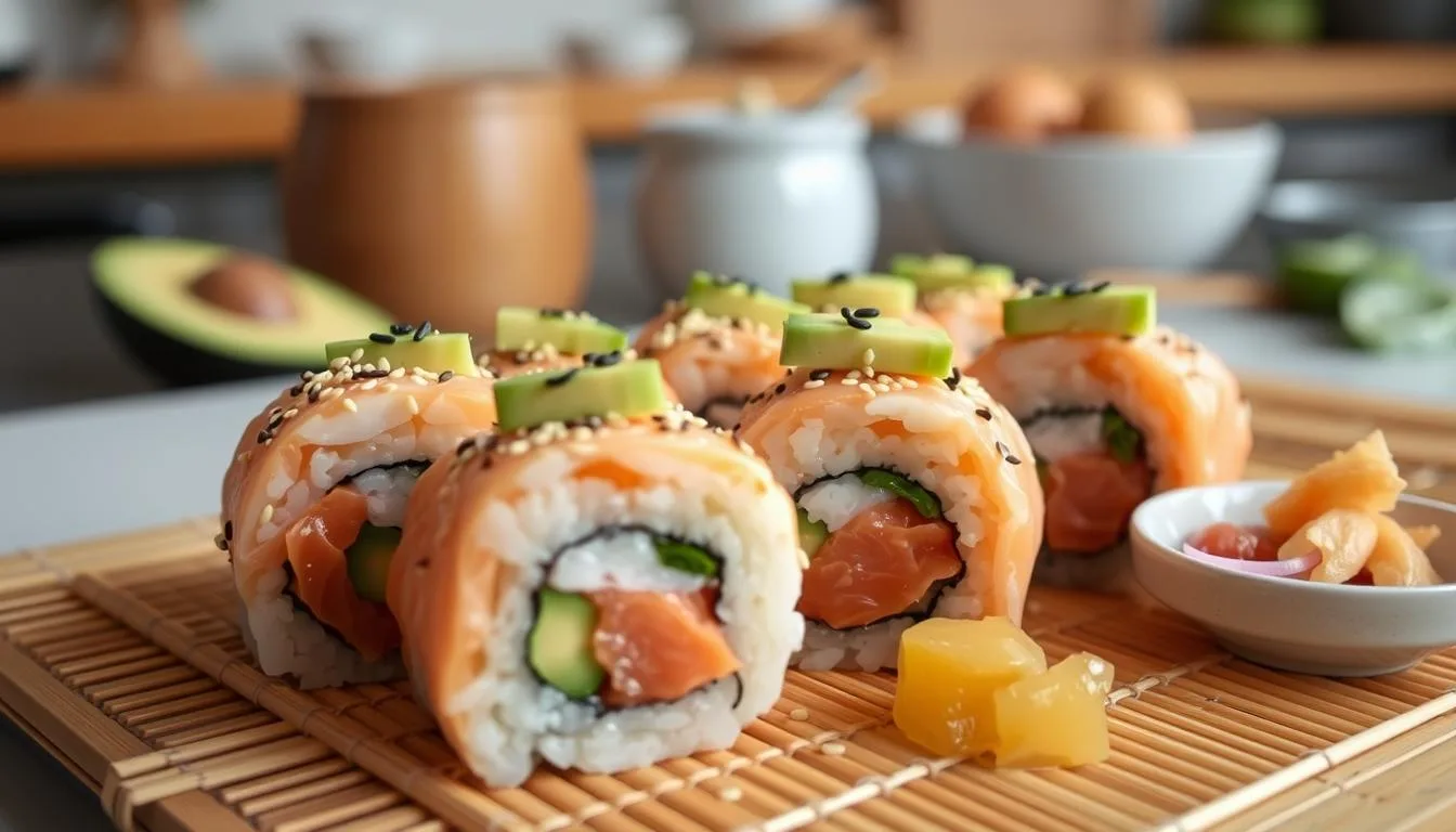 Smoked Salmon Sushi Rolls