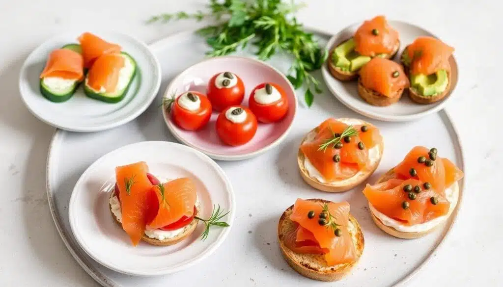 Smoked salmon appetizers