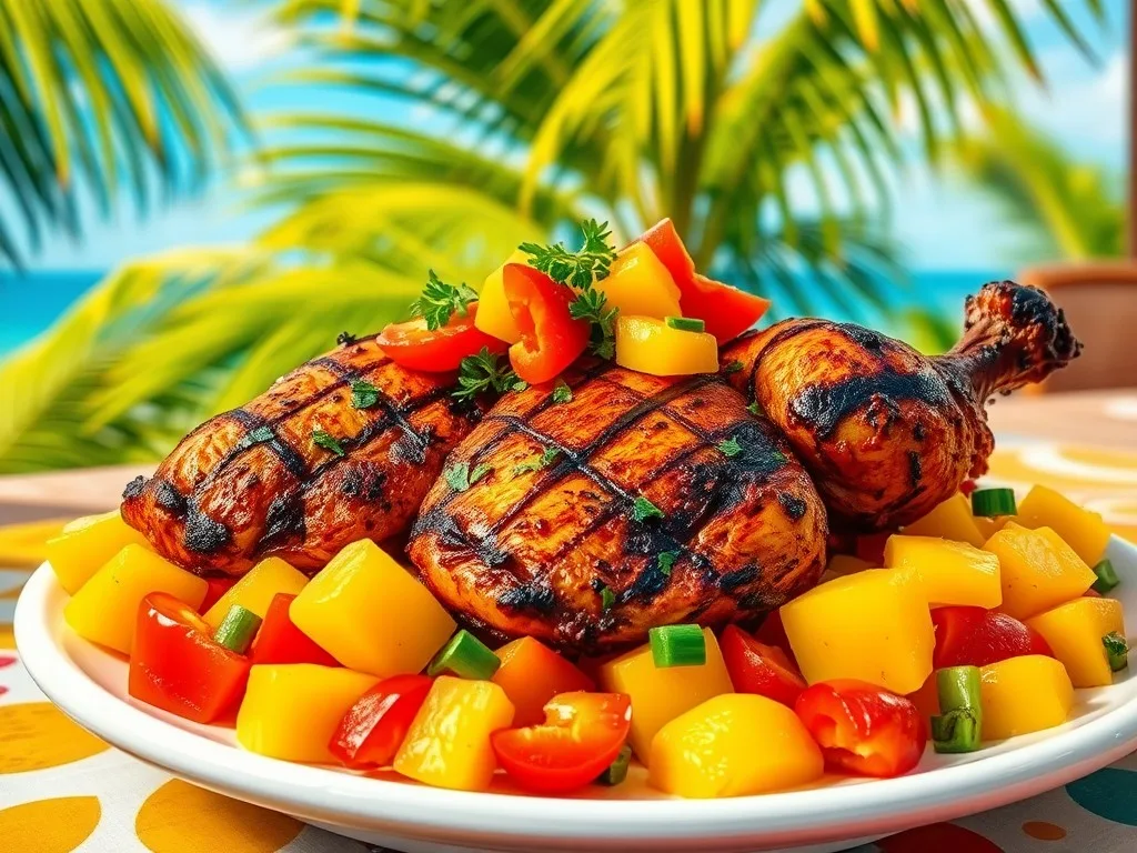 Jerk Chicken with Mango Salsa