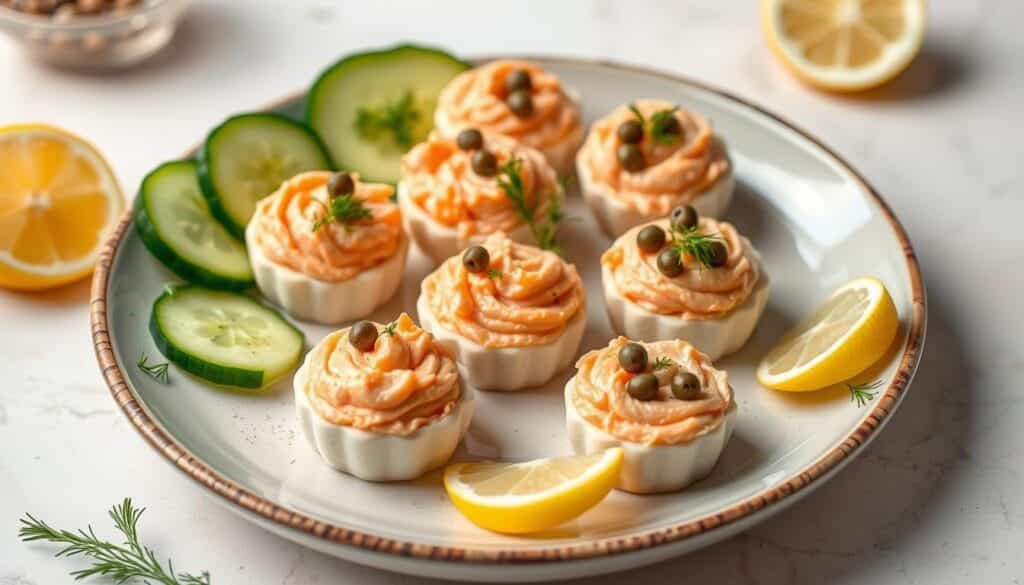 salmon mousse bites