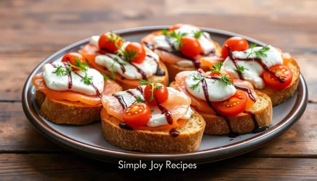 smoked salmon bruschetta