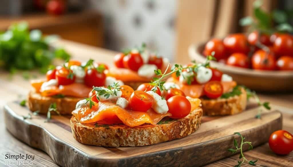 smoked salmon bruschetta