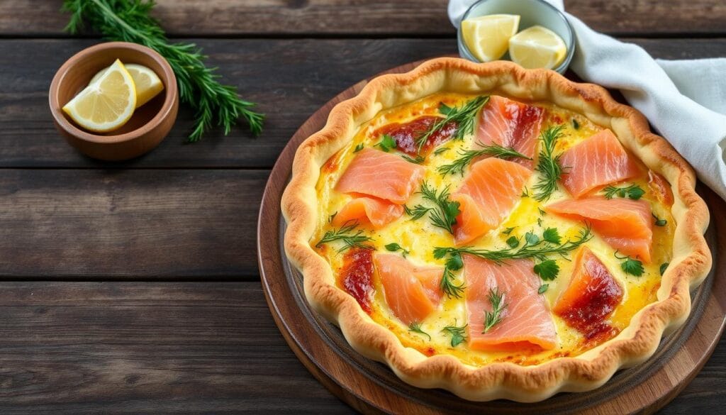 smoked salmon quiche