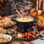 Thanksgiving Cheese Fondue with Sides