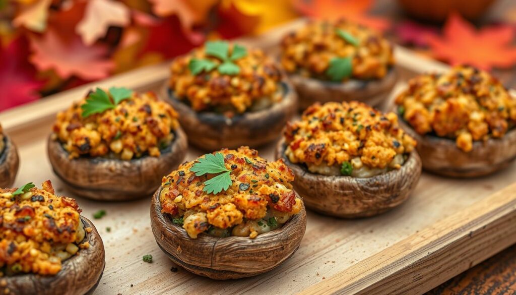 The Best Thanksgiving Stuffed Mushrooms