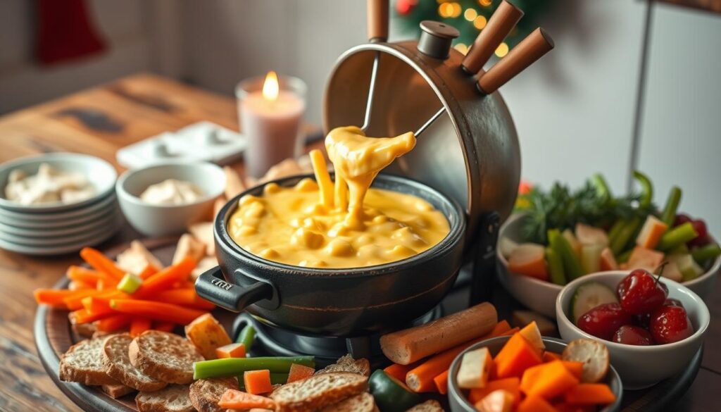 traditional fondue pot