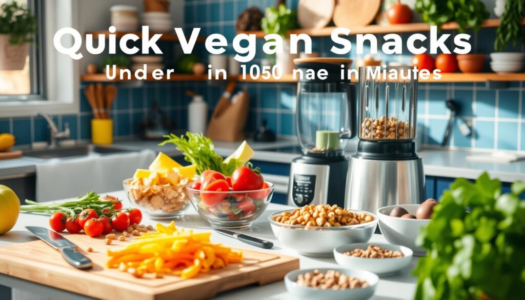 fast vegan snacks preparation