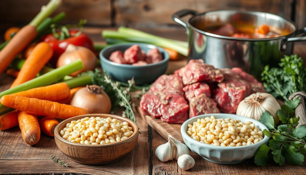 homemade beef soup ingredients