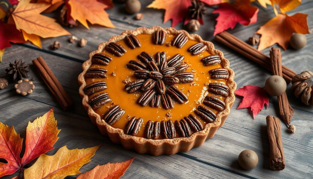 vegan pumpkin and pecan pie