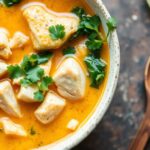 Curried Chicken Soup with Coconut and Kale